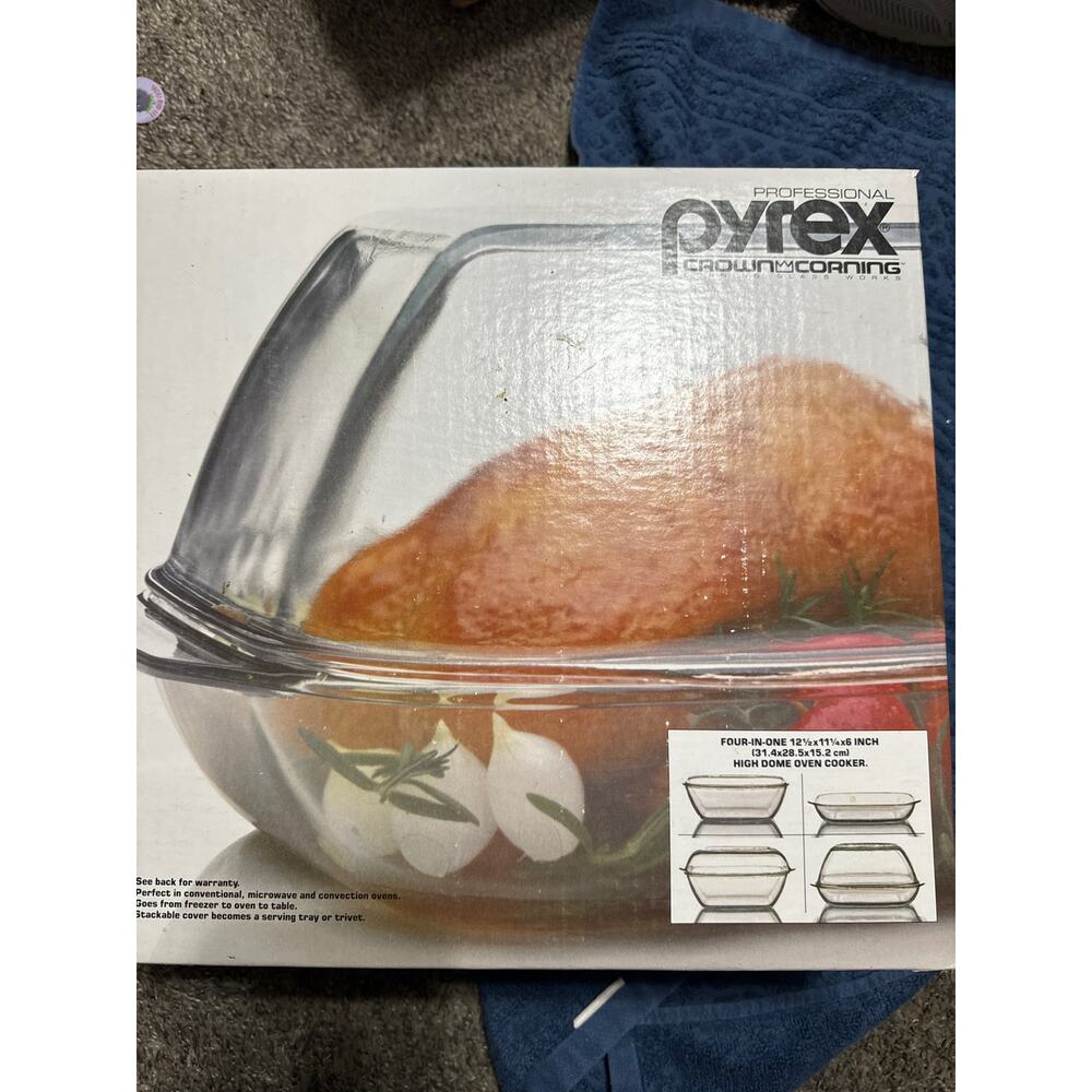 BT Pyrex Crown‎ Corning 4 in 1 High dome oven cooker